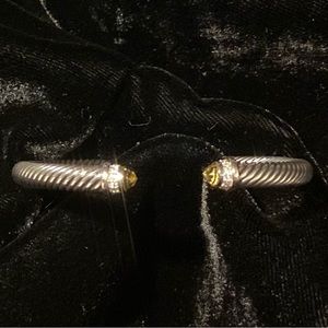 David Yurman Cable Classic Lemon Citrine Cuff Bracelet